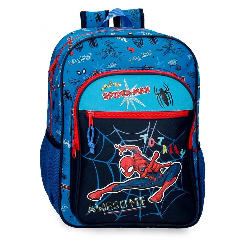 MOCHILA SPIDERMAN TOTALLY AWESOME / 2 COMP. / 42CM